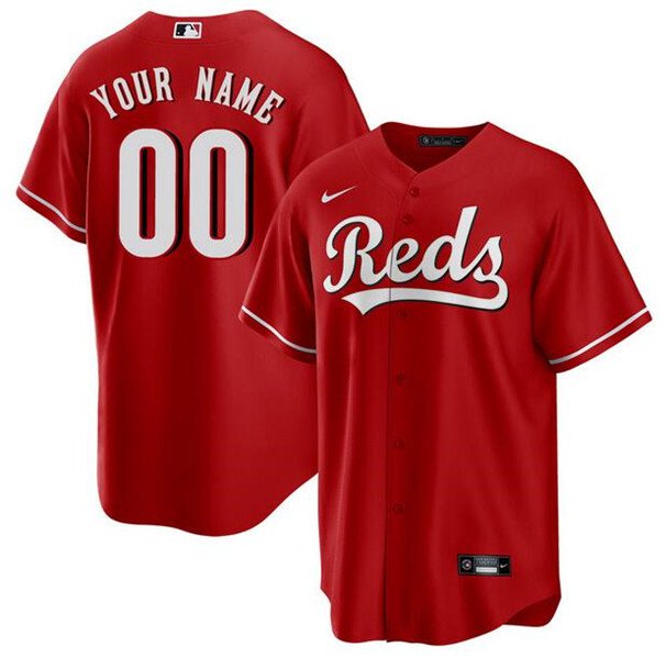 Any Size Cincinnati Reds Custom Stitched Cool Baseball Jersey Red