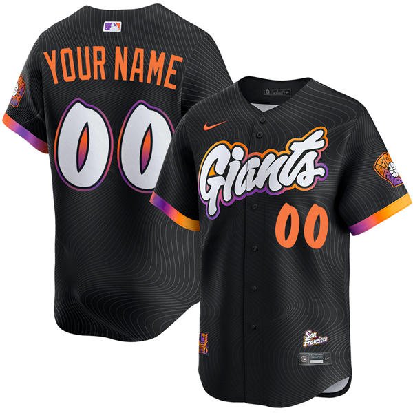 Any Size San Francisco Giants Custom Nike Anthracite 2025 City Connect 2.0 Limited Jersey