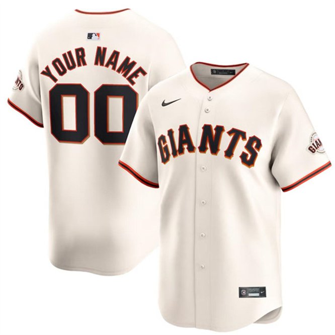 Any Size San Francisco Giants Custom Name 2024 Home Baseball Jersey Cream