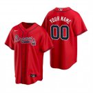 Any Size Atlants Braves Custom Baseball Jersey Red