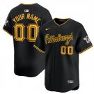 Any Size Pittsburgh Pirates Custom Name 2024 Active Cool Baseball Jersey Black