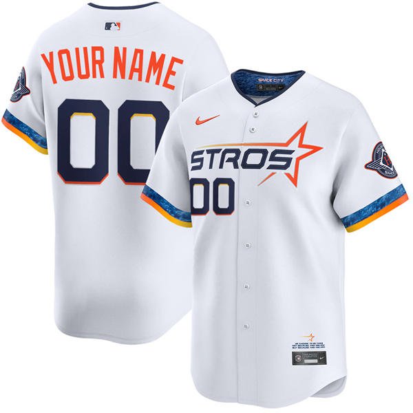 Any Size Houston Astros Custom Nike Cream 2025 City Connect Edition 2.0 Jersey