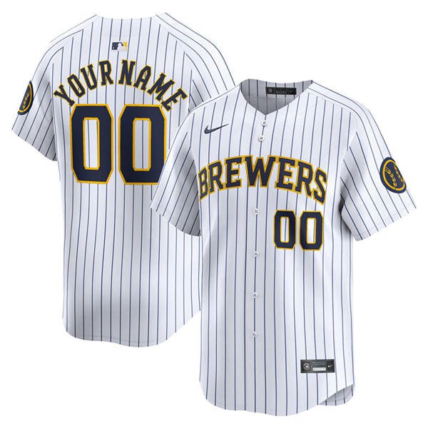 Any Size Milwaukee Brewers Custom Baseball Jersey White