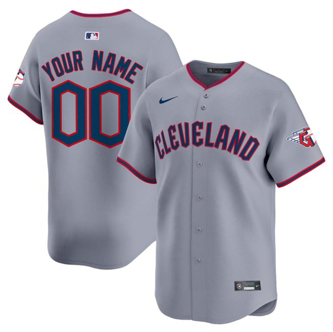 Any Size Cleveland Guardians Custom Cool Baseball Jersey Gray