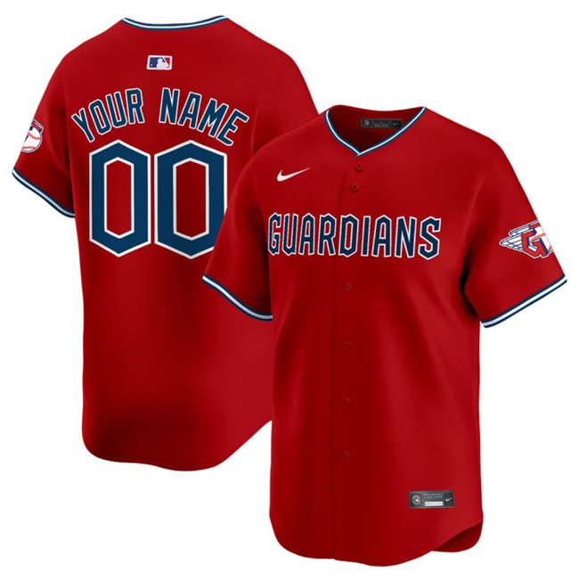 Any Size Cleveland Guardians Custom Cool Baseball Jersey Red