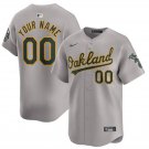 Any Size Oakland Athletics Custom Name 2024 Away Baseball Jersey Gray