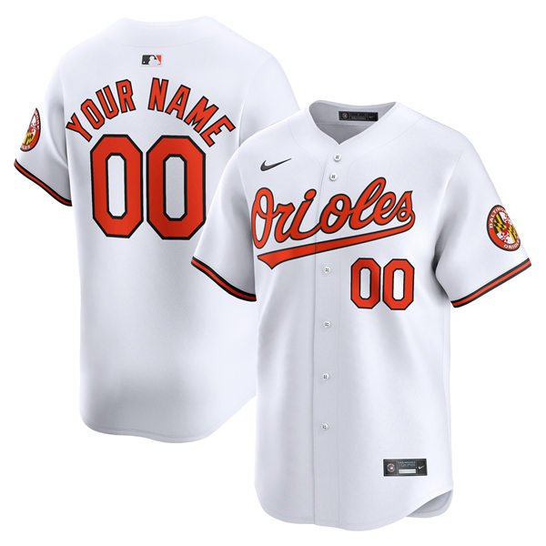 Any Size Baltimore Orioles Custom Baseball Jersey White