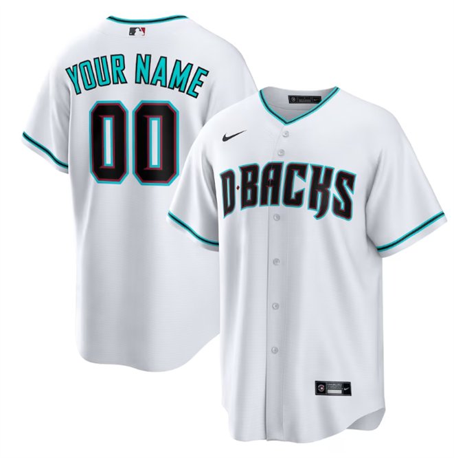 Any Size Arizona Diamondbacks ACTIVE PLAYER Custom White Cool Baseball Jersey