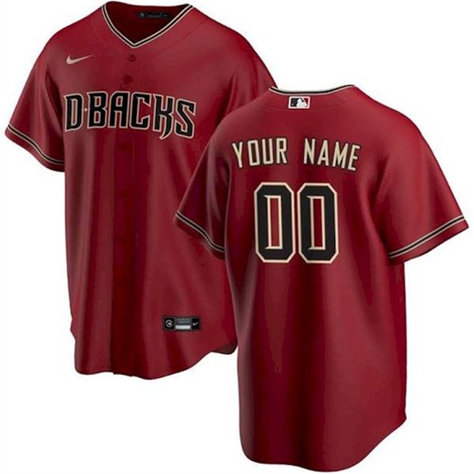 Any Size Arizona Diamondbacks Red Replica Custom Jersey
