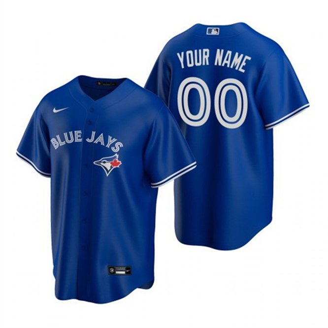 Any Size Toronto Blue Jays Custom Baseball Jersey Blue