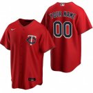 Any Size Minnesota Twins Custom Baseball Jersey Red