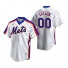Any Sizes New York Mets Customized White Pinstripe Throwback Jersey