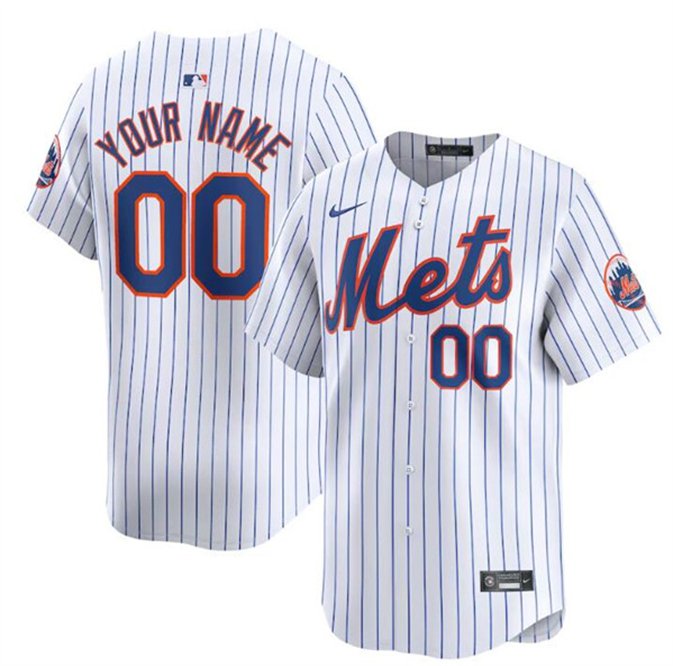 Any Size New York Mets Custom Name 2024 Home Baseball Jersey White