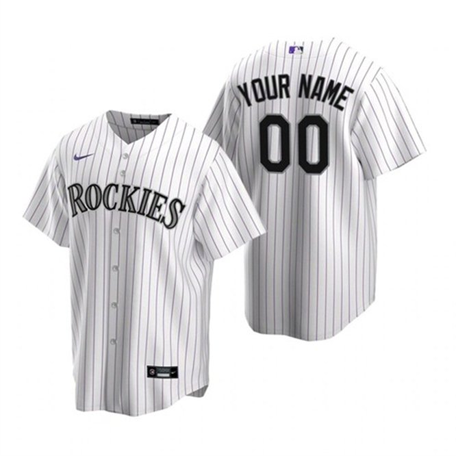 Any Size Colorado Rockies Custom Baseball Jersey White