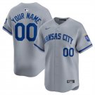 Any Size Kansas City Royals Active Player Custom Gray 2024 Alternate Jersey