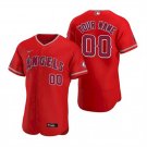 Men's Los Angeles Angels Custom Flex Base Jersey Red