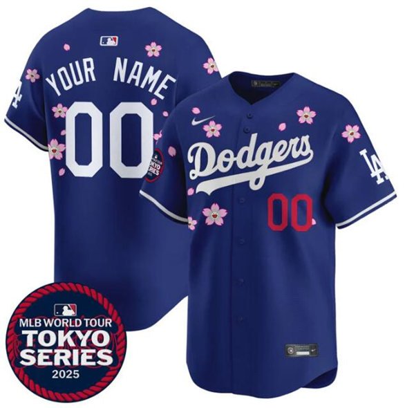 Men's Los Angeles Dodgers ACTIVE PLAYER Custom Royal 2025 Tokyo Series Limited Jersey