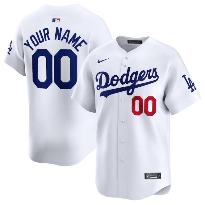 Any Size Los Angeles Dodgers Custom Baseball Jersey White