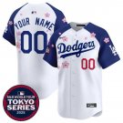 Men's Los Angeles Dodgers ACTIVE PLAYER Custom White/Royal 2025 Tokyo Series Jersey