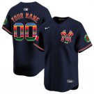 Men's New York Yankees Customized Black Mexico Vapor Premier Limited Stitched Jersey