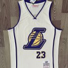 Men's Lakers #23 LeBron James Basketball Jersey Apricot White
