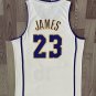 Men's Lakers #23 LeBron James Basketball Jersey Apricot White