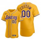 Los Angeles Lakers Customized NBA X MLB Crossover Edition Stitched Jersey