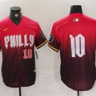 Men's Philadelphia Phillies #10 J.T. Realmuto Red 2024 City Cool Base Jersey