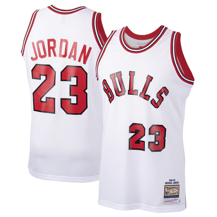 Men's Chicago Bulls #23 Michael Jordan Hardwood Classic Jersey White