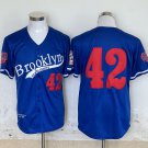 Men's Brooklyn Dodgers #42 Jackie Robinson Blue Throwback Baseball Jersey