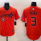 Mens Astros #3 Jeremy Pena 2025 City Connect Baseball Jersey Orange