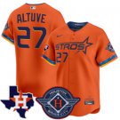 Any Size Astros #27 Jose Altuve 2025 City Connect Baseball Jersey Orange