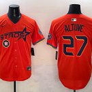 Mens  Astros #27 Jose Altuve 2025 City Connect Baseball Jersey Orange