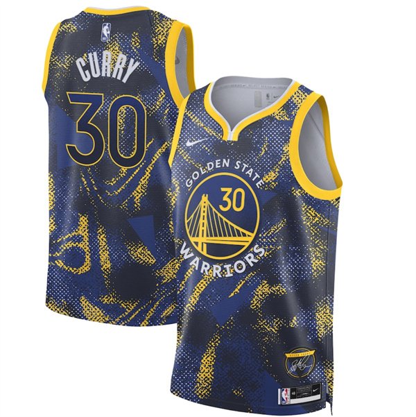 Men's Golden State Warriors #30 Stephen Curry Royal 2025 Select Series Swingman Stitched Jersey