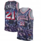 Men's Philadelphia 76ers #21 Joel Embiid Navy 2025 Select Series Swingman Stitched Jersey