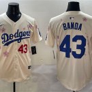 Men's Los Angeles Dodgers #43 Anthony Banda Cream 2025 Tokyo Series Limited Stitched Jersey