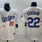 Men's Los Angeles Dodgers #22 Clayton Kershaw White 2025 Tokyo Series Limited Stitched Jersey
