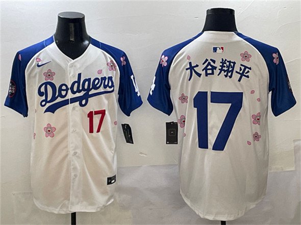 Men's LAD #17 &aring;&curren;&sect;&egrave;&deg;&middot;&ccedil;&iquest;�&aring;&sup1;&sup3; White/Royal 2025 Tokyo Series Limited Stitched Jersey