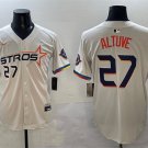 Men's Astros #27 Jose Altuve Cream 2025 City Connect With Texas Patch Jersey