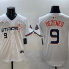 Men's Houston Astros #9 Zach Dezenzo White 2025 City Connect With Texas Patch Jersey
