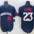 Men's Minnesota Twins #23 Royce Lewis Navy Cool Base Stitched Baseball Jersey