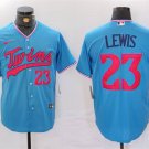 Any Size Minnesota Twins #23 Royce Lewis Blue Cool Base Stitched Jersey