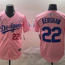 Men's Los Angeles Dodgers #22 Clayton Kershaw Pink 2025 Tokyo Series Limited Stitched Jersey