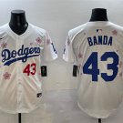 Men's Los Angeles Dodgers #43 Anthony Banda White 2025 Tokyo Series Limited Stitched Jersey