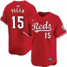 Men's Cincinnati Reds #15 Emilio Pagan Scarlet Alternate Reds Limited Player Jersey