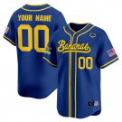 Unisex & Boys Savannah Bananas Active Player Custom Blue Vapor Limited Stitched Baseball Jersey