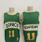 Men's Seattle Supersonics #11 Detlef Schrempf Green Jersey SONICS