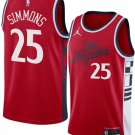 Men's Los Angeles Clippers #25 Ben Simmons Red 202425 Statement Edition Stitched Jersey