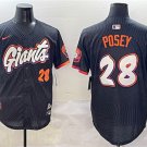 San Francisco Giants #28 Buster Posey  Anthracite 2025 City Connect Limited Stitched Jersey