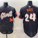 San Francisco Giants #24 Willie Mays Anthracite 2025 City Connect Limited Stitched Jersey